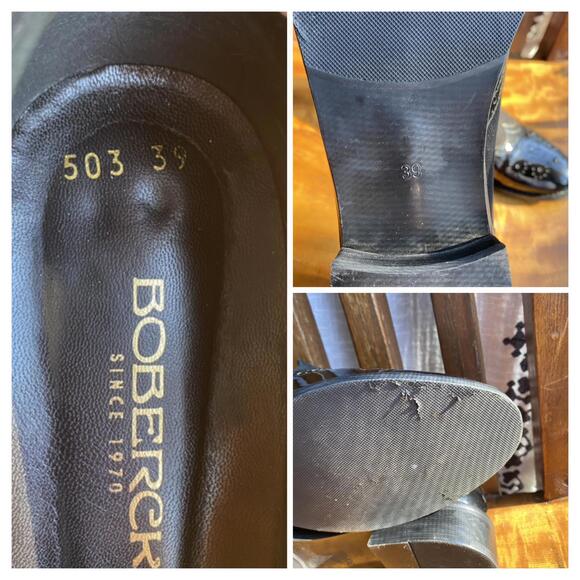 Boberck Wingtips Black Patent Leather/Suede Women’s Size 8 - Picture 5 of 9